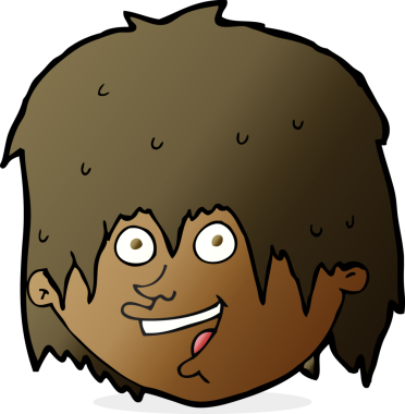 Bir insan tarafından çizilmiş mutlu bir adam.