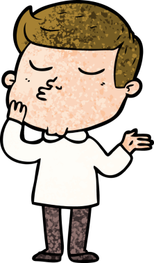 Bir insan tarafından çizilmiş karikatür mankeni adam.