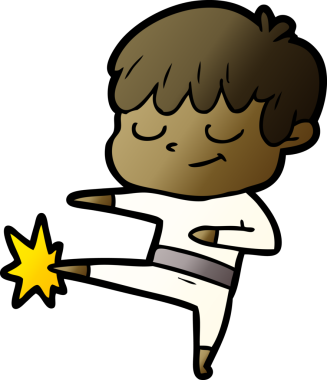 Bir insan tarafından çizilmiş mutlu çocuk çizgi filmi.