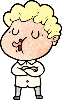 Bir insan tarafından çizilmiş çizgi film şarkıcısı.