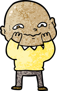 bir insan tarafından çizilmiş sinirli bir adam.