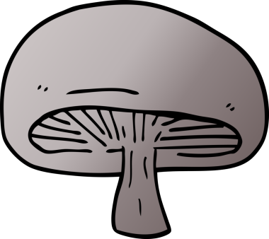 Bir insan tarafından çizilmiş karalama mantarı.