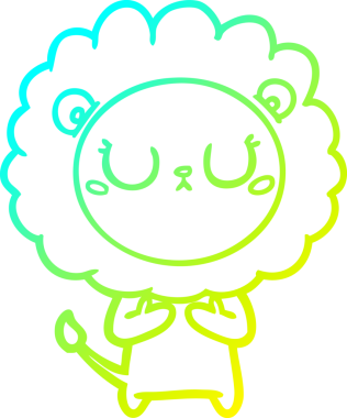 Bir insan tarafından çizilmiş karikatür aslanı çizimi.