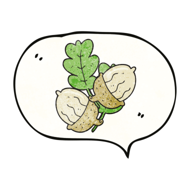 Bir insan tarafından çizilmiş el yazısıyla çizilmiş konuşma balonu palamutları.