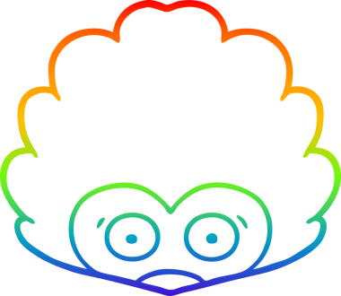 gökkuşağı gradyan çizgi çizimi bir insan tarafından çizilmiş kirpi