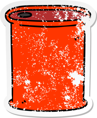 Bir insan tarafından çizilmiş garip bir el çiziminin sıkıntılı çıkartması.