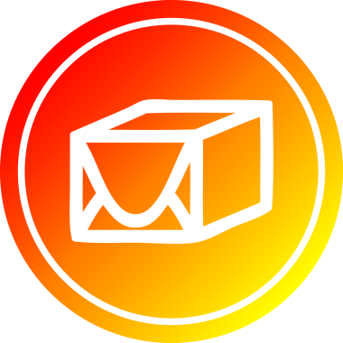 bir insan tarafından çizilen sıcak gradyan bitiş ile paketlenmiş dairesel simge