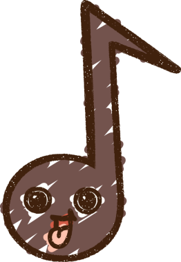 Bir insan tarafından çizilen Müzik Notu Tebeşiri