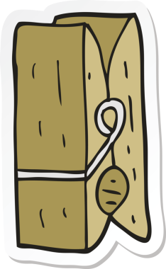 Bir insan tarafından çizilmiş bir karikatür çıkartması.