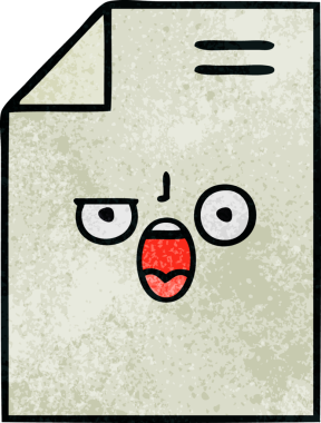 Bir insan tarafından çizilmiş bir kağıdın retro grunge desen karikatürü