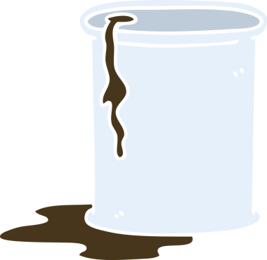 Bir insan tarafından çizilmiş garip bir çizgi film yağ fıçısı.