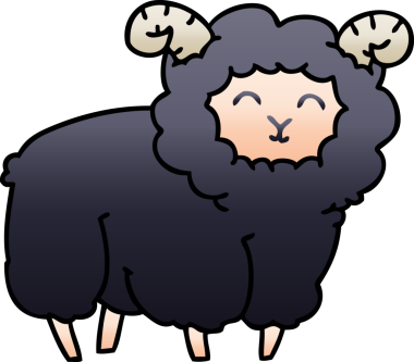 bir insan tarafından çizilmiş gölgeli çizgi film koçu