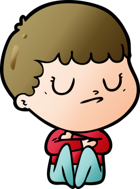 Bir insan tarafından çizilmiş huysuz çocuk çizgi filmi.