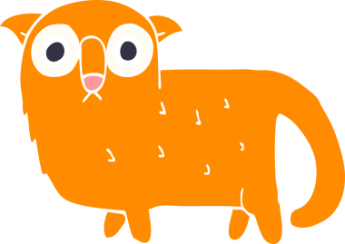 Bir insan tarafından çizilmiş komik bir kedi.