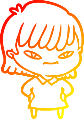 Bir insan tarafından çizilmiş bir karikatür kadın çizimi