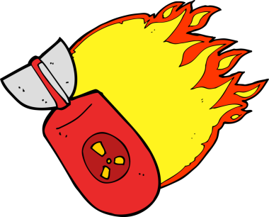 bir insan tarafından çizilmiş atom bombası.