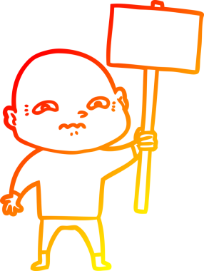 Bir insan tarafından çizilmiş karikatür çizimi.