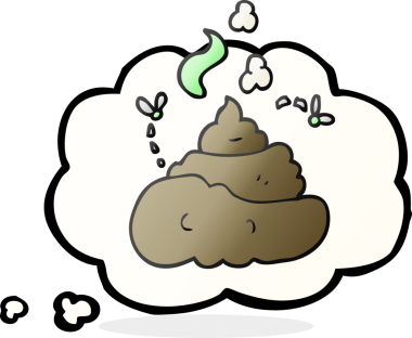 Bir insan tarafından çizilmiş serbest çizim baloncuk karikatür iğrenç kaka