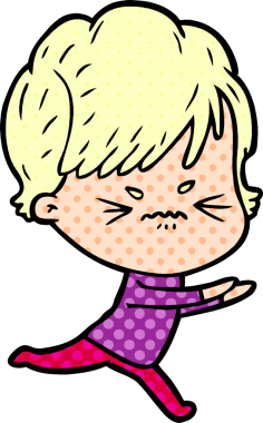 Bir insan tarafından çizilmiş, hayal kırıklığına uğramış bir kadın.