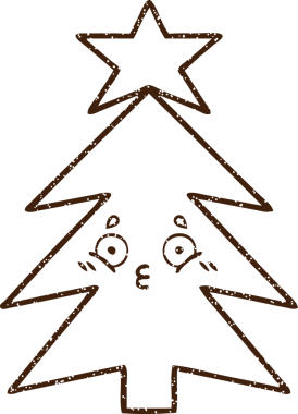 Bir insan tarafından çizilmiş Noel Ağacı Kömürü