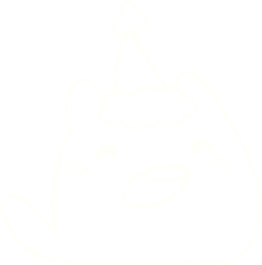 Bir insan tarafından çizilen Noel Kedisi Tebeşiri