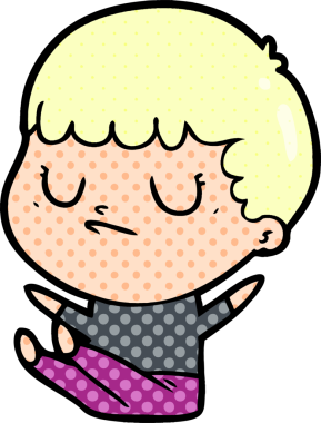 Bir insan tarafından çizilmiş huysuz çocuk çizgi filmi.