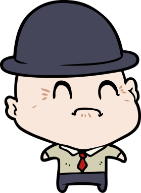 bir insan tarafından çizilmiş yaşlı bir iş adamı.