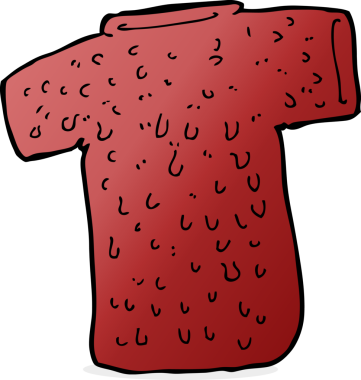 bir insan tarafından çizilmiş yünlü çizgi film tişörtü