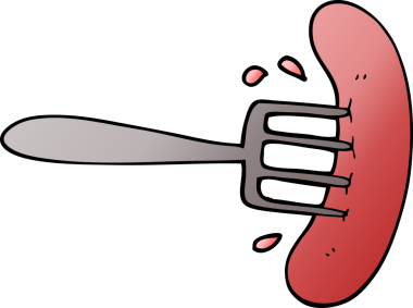 Bir insan tarafından çizilmiş bir sosislinin karalaması.