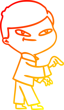 Bir insan tarafından çizilmiş çizgi film karakteri.