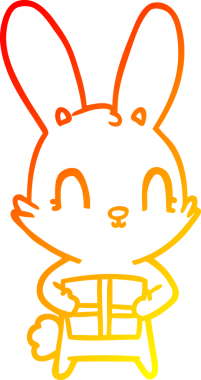 Bir insan tarafından çizilmiş sevimli bir çizgi film tavşanı çizimi.