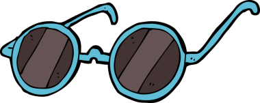 bir insan tarafından çizilmiş güneş gözlüğü.