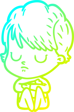 Bir insan tarafından çizilmiş bir karikatür kadın çizimi.