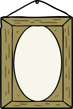 bir insan tarafından çizilmiş karikatür çerçevesi