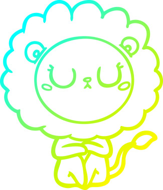 Bir insan tarafından çizilmiş karikatür aslanı çizimi.