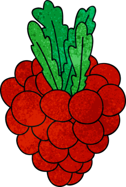 Bir insan tarafından çizilmiş garip bir üzüm demeti.