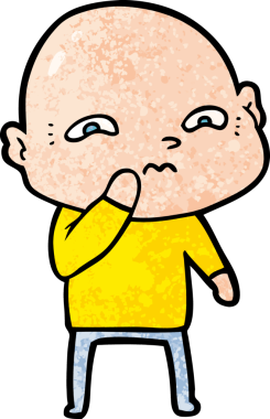 bir insan tarafından çizilmiş sinirli bir adam.