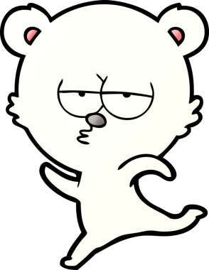 Bir insan tarafından çizilmiş kutup ayısı karikatürü