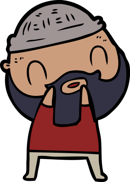 Bir insan tarafından çizilmiş sakallı bir adam.