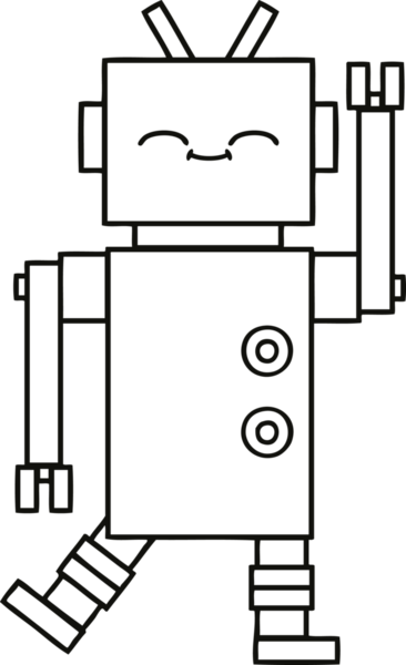 Bir insan tarafından çizilmiş robot çizimi