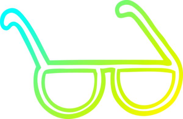 Bir insan tarafından çizilmiş bir çizgi film güneş gözlüğü çizimi.