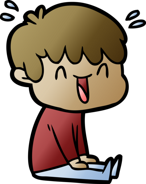 Bir insan tarafından çizilmiş gülen çocuk.