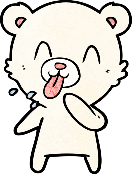 kaba karikatür kutup ayısının insan tarafından çizilmiş dili.