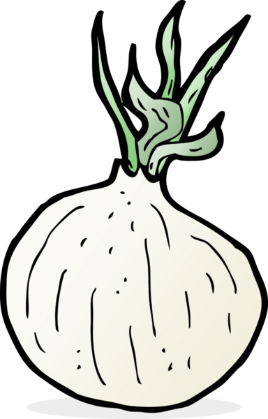 Bir insan tarafından çizilmiş karikatür soğanı.