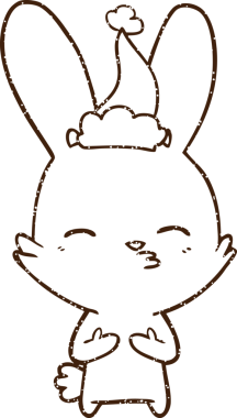 Bir insan tarafından çizilen neşeli Tavşan Kömürü