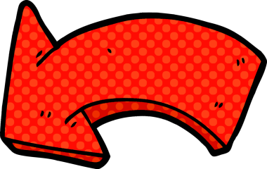 bir insan tarafından çizilmiş ok işaretini gösteren çizgi film