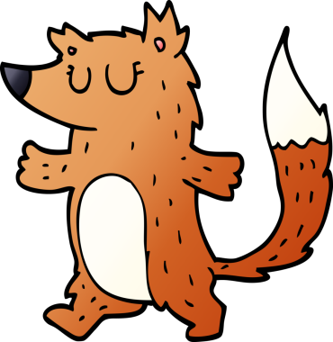 Bir insan tarafından çizilmiş karalama tilkisi.