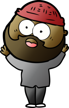 Bir insan tarafından çizilmiş sakallı bir adam.