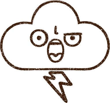 Bir insan tarafından çizilen Yıldırım Bulutu Kömürü Çizimi