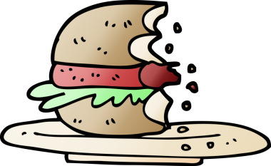 vektör gradyan çizim çizgi filminin yarısı bir insan tarafından çizilmiş.